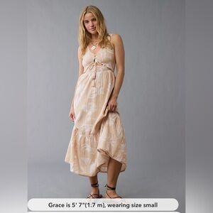 American Eagle V-Neck Cut-Out Maxi Dress NWT